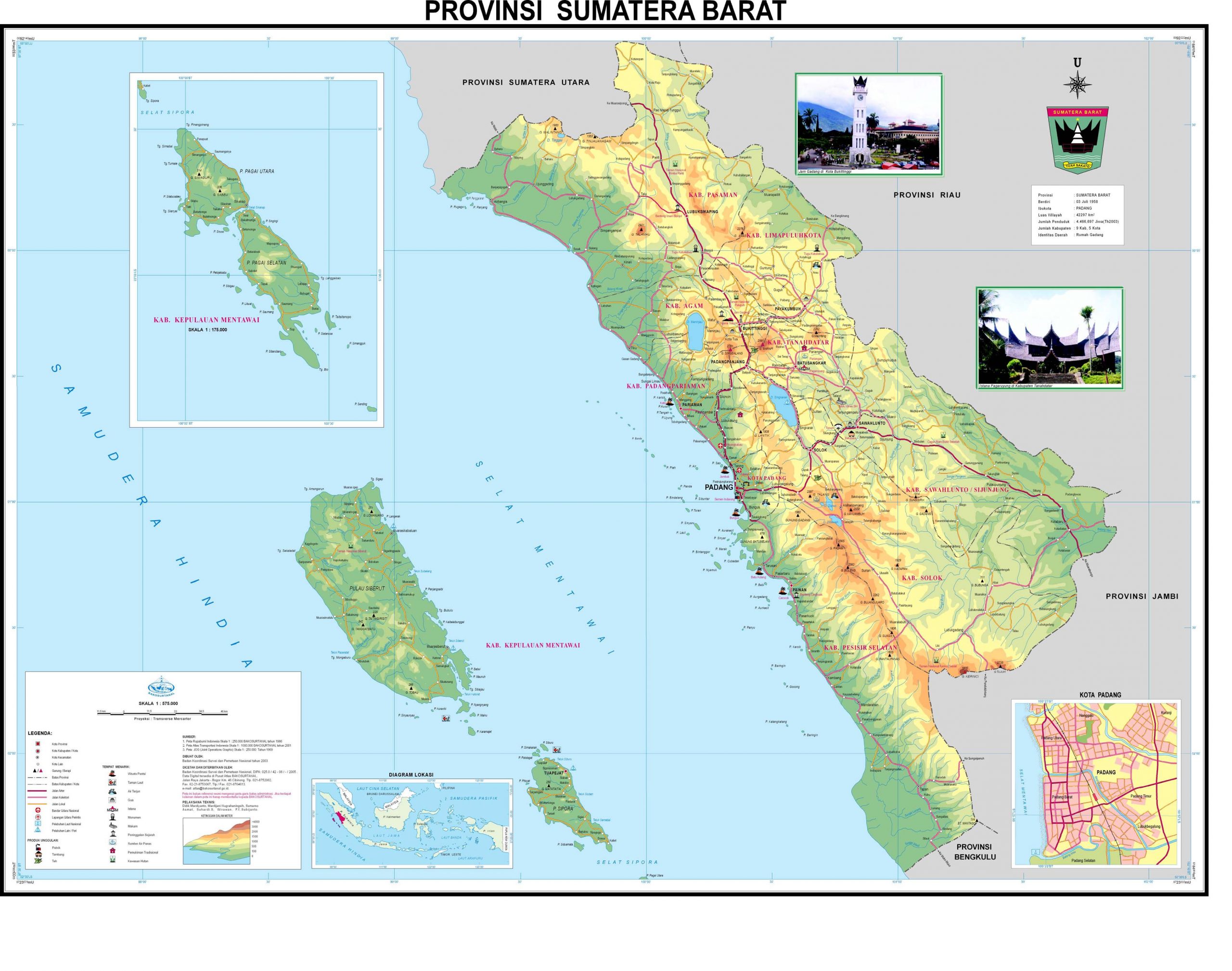 West Sumatra Map | IWareBatik